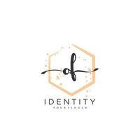 OF Handwriting logo vector of initial signature, wedding, fashion, jewerly, boutique, floral and botanical with creative template for any company or business.