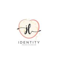 JL Handwriting logo vector of initial signature, wedding, fashion, jewerly, boutique, floral and botanical with creative template for any company or business.