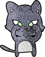 lindo gato de dibujos animados vector