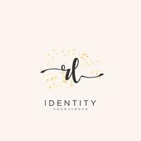 RL Handwriting logo vector of initial signature, wedding, fashion, jewerly, boutique, floral and botanical with creative template for any company or business.