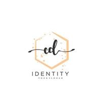 CD Handwriting logo vector of initial signature, wedding, fashion, jewerly, boutique, floral and botanical with creative template for any company or business