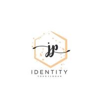 JP Handwriting logo vector of initial signature, wedding, fashion, jewerly, boutique, floral and botanical with creative template for any company or business.