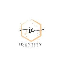 IC Handwriting logo vector of initial signature, wedding, fashion, jewerly, boutique, floral and botanical with creative template for any company or business.