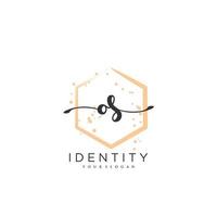 OS Handwriting logo vector of initial signature, wedding, fashion, jewerly, boutique, floral and botanical with creative template for any company or business.