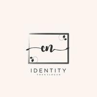 CN Handwriting logo vector of initial signature, wedding, fashion, jewerly, boutique, floral and botanical with creative template for any company or business