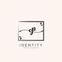 OP Handwriting logo vector of initial signature, wedding, fashion, jewerly, boutique, floral and botanical with creative template for any company or business.