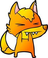 fox cartoon character vector