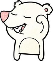 happy polar bear cartoon vector