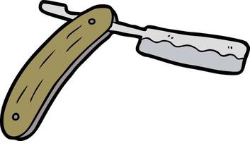 cut throat razor cartoon vector