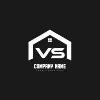 vs vector de diseño de logotipo de letras iniciales para construcción, hogar, bienes raíces, edificio, propiedad.