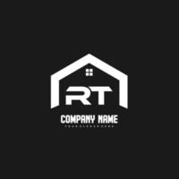 RT Initial Letters Logo design vector for construction, home, real estate, building, property.