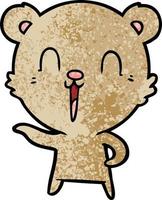 happy cartoon bear vector