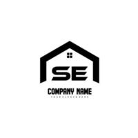 SE Initial Letters Logo design vector for construction, home, real estate, building, property.