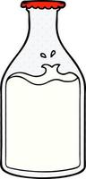 cartoon milk bottle vector
