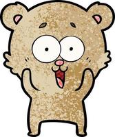 laughing teddy  bear cartoon vector