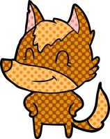 fox cartoon character vector