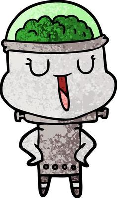 happy cartoon robot