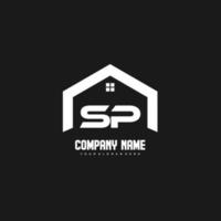 SP Initial Letters Logo design vector for construction, home, real estate, building, property.