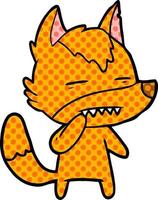 fox cartoon character vector