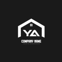 YA Initial Letters Logo design vector for construction, home, real estate, building, property.