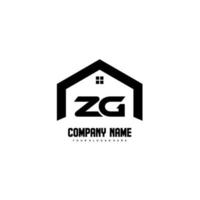 ZG Initial Letters Logo design vector for construction, home, real estate, building, property.