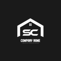 SC Initial Letters Logo design vector for construction, home, real estate, building, property.