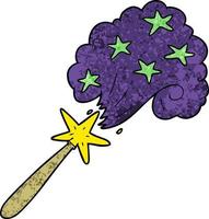 cartoon magic wand vector