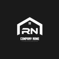 RN Initial Letters Logo design vector for construction, home, real estate, building, property.
