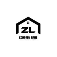 ZL Initial Letters Logo design vector for construction, home, real estate, building, property.