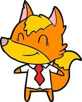 fox cartoon character vector