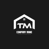 TM Initial Letters Logo design vector for construction, home, real estate, building, property.