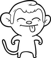 funny cartoon monkey vector