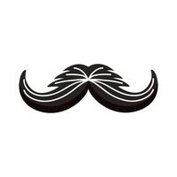 mustache curly style vector