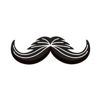 mustache curly style vector