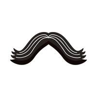 mustache classic style vector