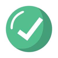 check symbol button vector