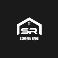 SR Initial Letters Logo design vector for construction, home, real estate, building, property.