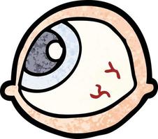 spooky staring eyeball cartoon vector