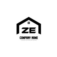 ZE Initial Letters Logo design vector for construction, home, real estate, building, property.