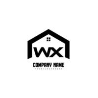 WX Initial Letters Logo design vector for construction, home, real estate, building, property.