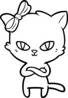 cute cartoon cat vector