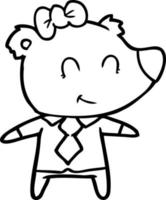 female bear in work clothes vector