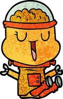 happy cartoon robot vector