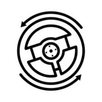 Steering wheel icon vector design templates