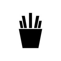 plantillas de diseño de vector de icono de papas fritas