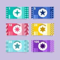 Fake Paper Money With Star Elements For Games vector
