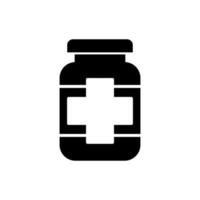 Plantillas de diseño de vector de icono de píldora de botella