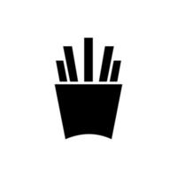 plantillas de diseño de vector de icono de papas fritas