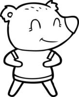 friendly bear cartoon vector