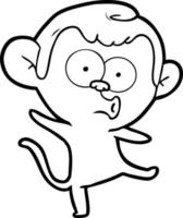 cartoon surprised monkey vector